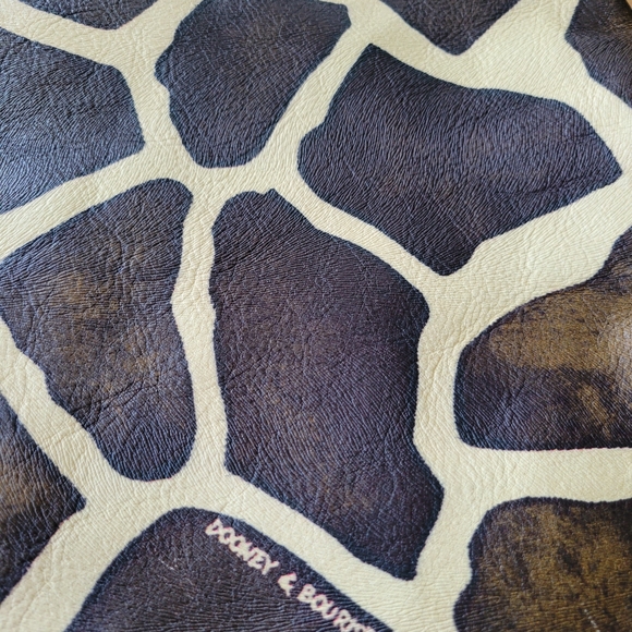 Dooney & Bourke Brown and Cream Giraffe Patterned Bag - Picture 3 of 10
